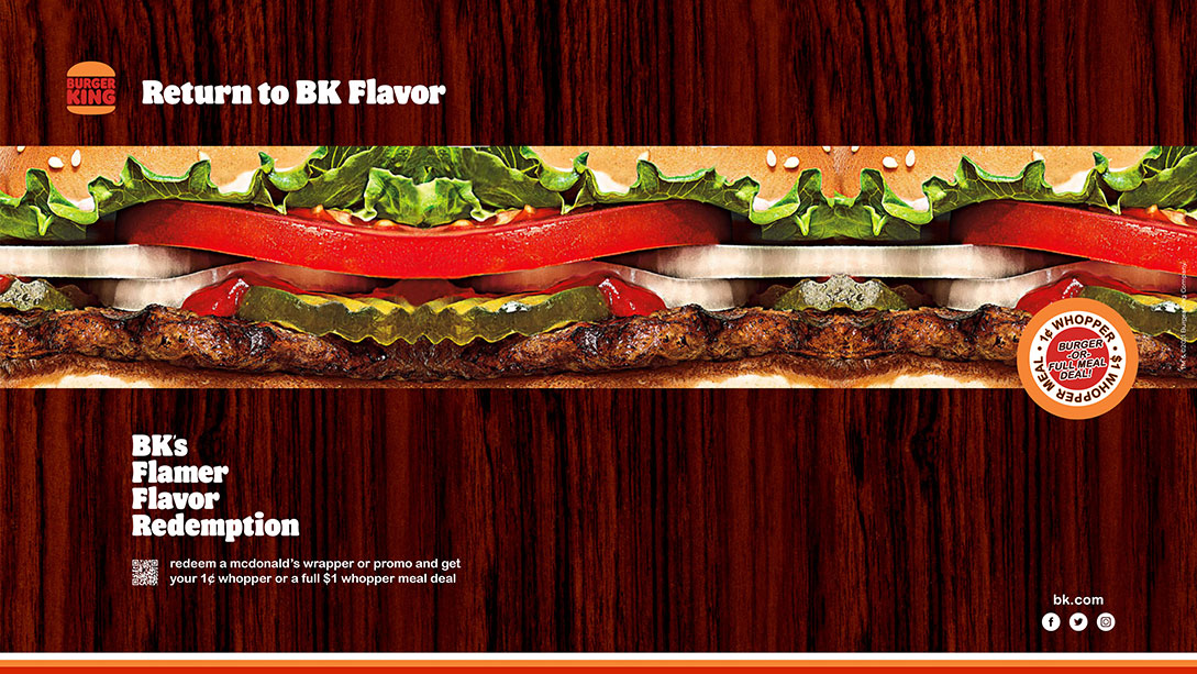 Burger King Redemption campaign digital ad 1.